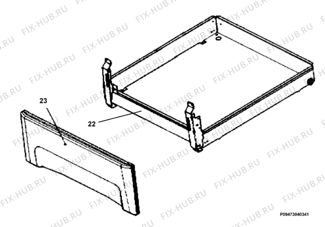 Взрыв-схема плиты (духовки) Electrolux EKM513502W - Схема узла Section 2