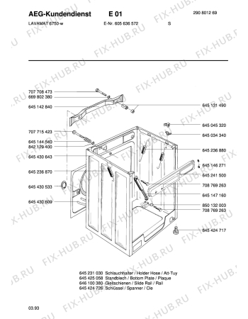 Взрыв-схема стиральной машины Aeg LAV6750 SENS - Схема узла Housing 001