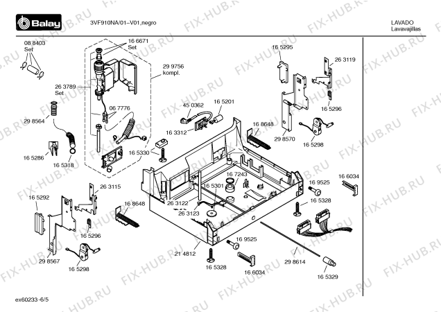 Схема №4 DVS4301 с изображением Переключатель для посудомойки Bosch 00183979