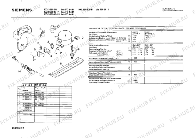 Схема №2 KG3661 с изображением Ручка для холодильной камеры Siemens 00026493