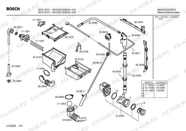 Взрыв-схема стиральной машины Bosch WFD2073GB Bosch WFD2073 - Схема узла 04