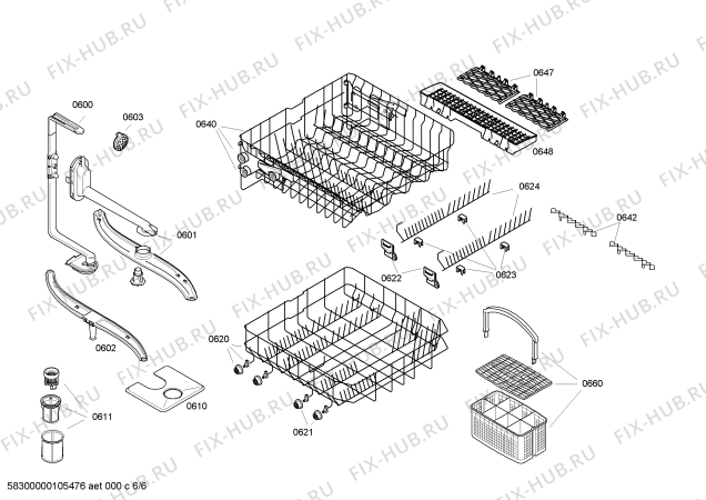 Взрыв-схема посудомоечной машины Gaggenau GM204130 - Схема узла 06