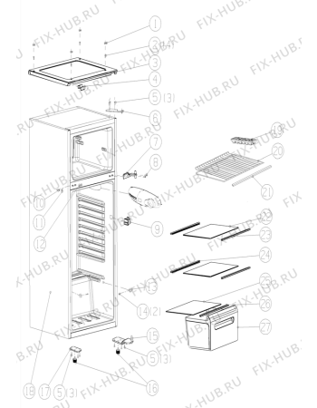 Схема №4 RF145T   -215L white (342116, RD-28DR4S) с изображением Дверь для холодильника Gorenje 458523