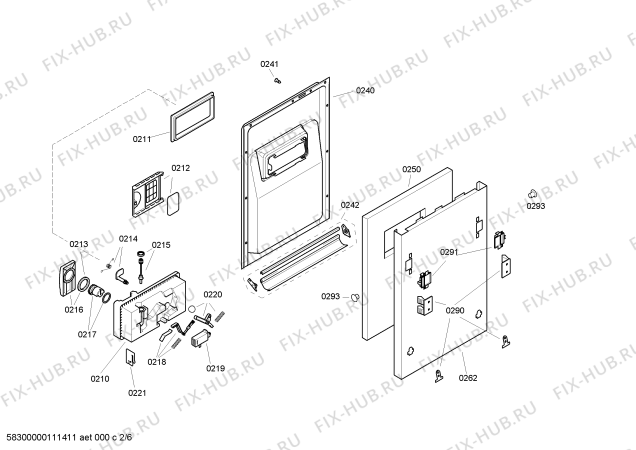 Схема №4 S44E53B0EU с изображением Кнопка для посудомоечной машины Siemens 00427559