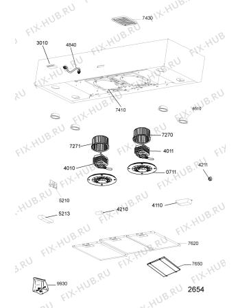 Схема №1 HDFVW10S (F092536) с изображением Моторчик для вентиляции Indesit C00341700