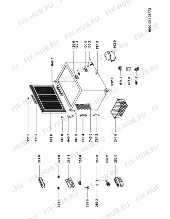 Схема №1 AFE 946/H с изображением Рукоятка для холодильника Whirlpool 481246268045