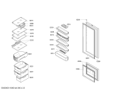 Схема №2 K4434X6FF с изображением Дверь для холодильной камеры Bosch 00244032