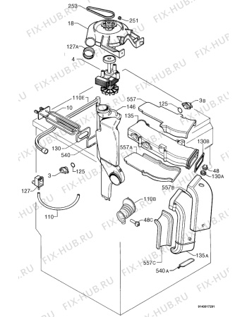 Взрыв-схема стиральной машины Electrolux EWW1230I - Схема узла Dryer 265