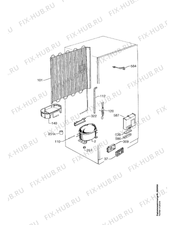 Взрыв-схема холодильника Aeg S2972-4I - Схема узла Refrigerator electrical equipment