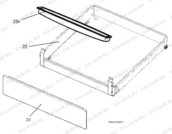 Взрыв-схема плиты (духовки) Electrolux EKK510500W - Схема узла Section 2