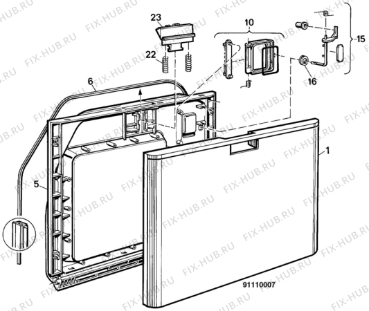 Взрыв-схема посудомоечной машины Husqvarna Electrolux QD92I - Схема узла W20 Door