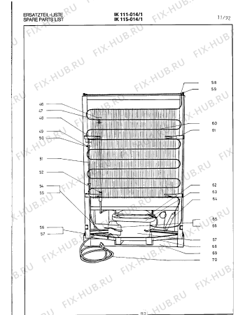 Схема №11 IK111014 с изображением Крышка для холодильника Bosch 00292943