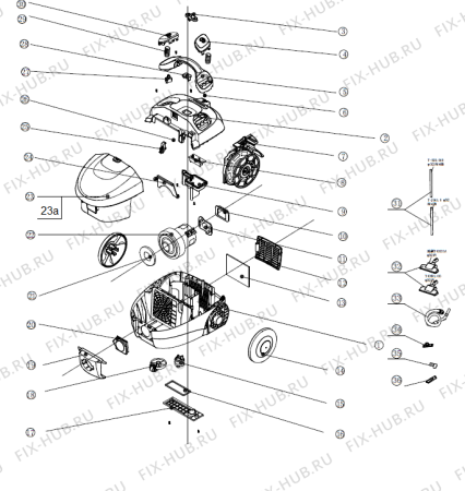 Схема №1 VCK1801BCYIV (393523, HT3318) с изображением Другое для пылесоса Gorenje 408072