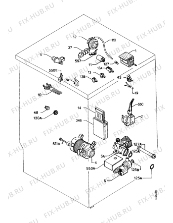 Взрыв-схема стиральной машины Zanussi FL1260H - Схема узла Electrical equipment