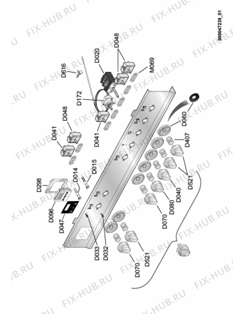 Взрыв-схема плиты (духовки) Maytag ACM 406/1 - Схема узла