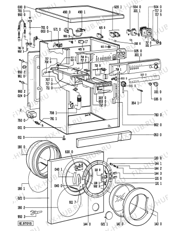 Схема №1 AWP 058 с изображением Тумблер для стиральной машины Whirlpool 481928218711