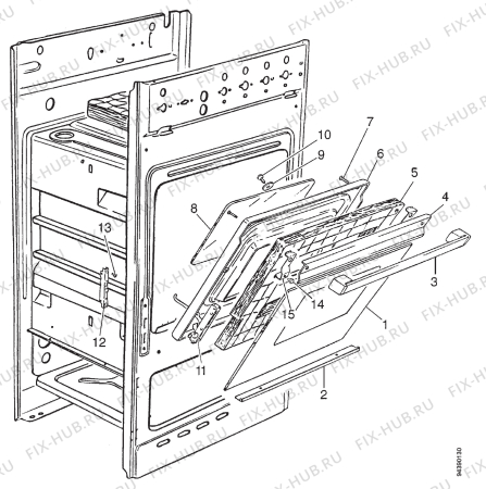 Взрыв-схема комплектующей Zanussi ZC4410W3 - Схема узла Section 2