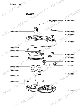 Схема №2 DG580 с изображением Покрытие для электропарогенератора Rowenta CS-00094456