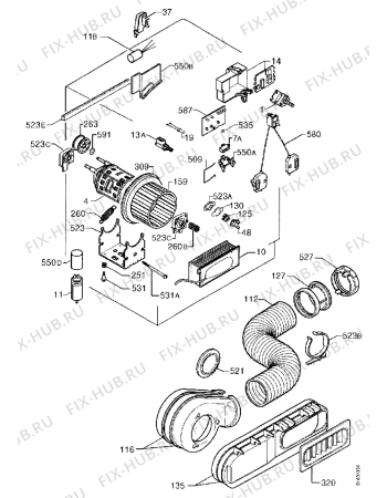 Взрыв-схема стиральной машины Zanker AE2040 - Схема узла Electrical equipment