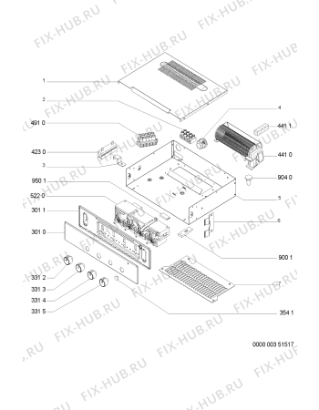 Схема №1 SMS 3460-2 IN с изображением Клавиша для электропечи Whirlpool 481241128565