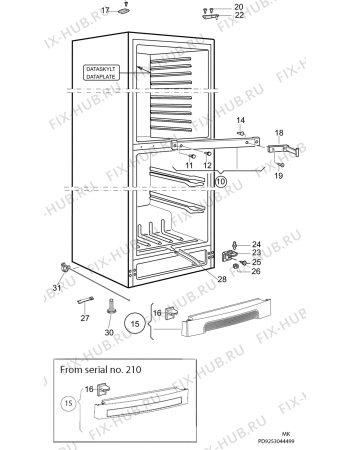 Взрыв-схема холодильника Electrolux EN3700AHW - Схема узла C10 Cabinet