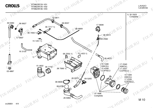 Схема №2 RT9823R Crolls RT9823R с изображением Панель управления для стиралки Bosch 00350585