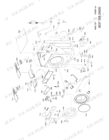 Схема №4 AWG 327 с изображением Обшивка для стиральной машины Whirlpool 480113100034