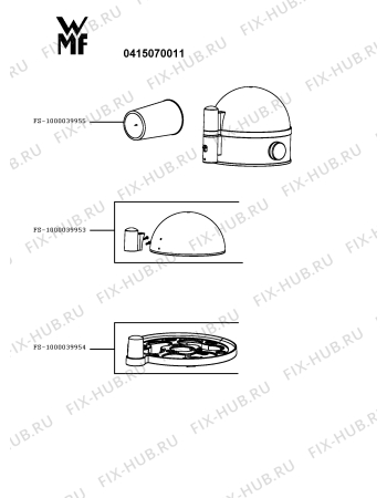 Схема №1 0415070011 с изображением Запчасть для электропароварки Seb FS-1000039954