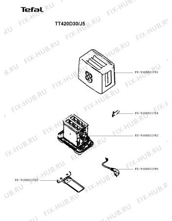 Схема №1 TT420D11/J5 с изображением Переключатель для тостера (фритюрницы) Tefal FS-9100021784