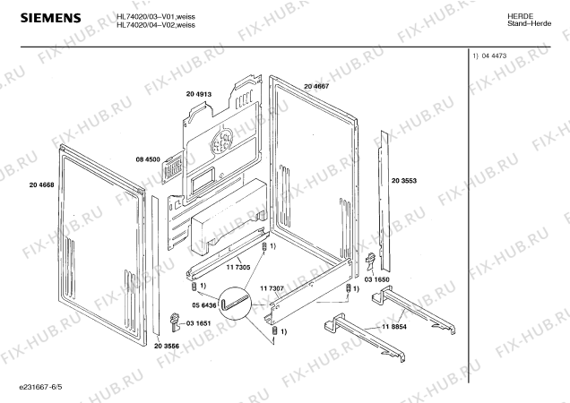 Схема №5 HL76020DK с изображением Реле для плиты (духовки) Bosch 00032407