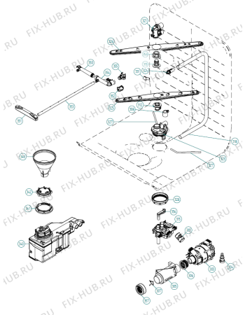 Взрыв-схема посудомоечной машины Gorenje D5152 XL SE   -Vit Avh. (181358, DW70.5) - Схема узла 03