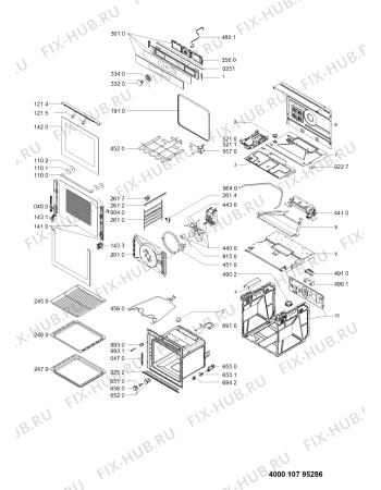 Схема №1 AKZM8420IX (F101252) с изображением Наставление для духового шкафа Indesit C00515146