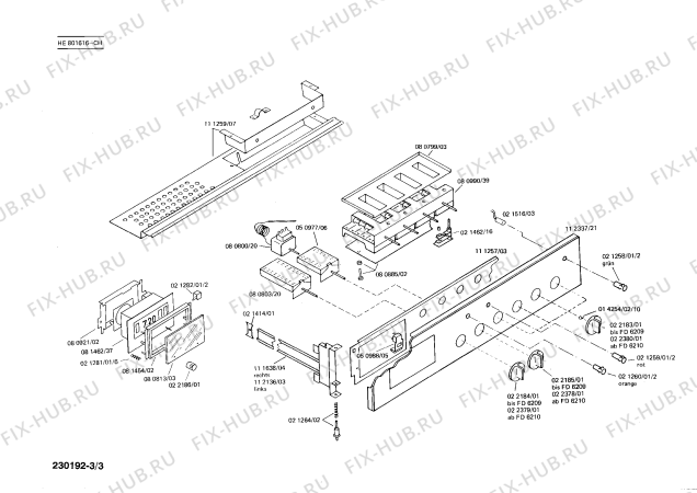 Схема №3 HE801616 с изображением Переключатель для духового шкафа Siemens 00022378