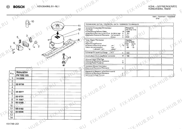 Взрыв-схема холодильника Bosch KSV2649NL - Схема узла 02