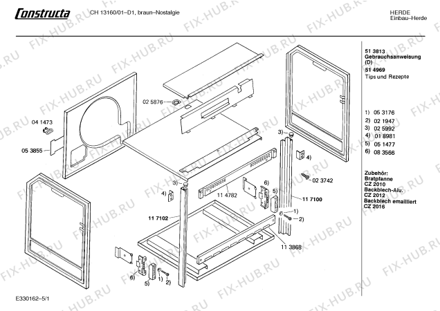 Схема №5 CH24002 с изображением Кулинарная книга для духового шкафа Bosch 00511936