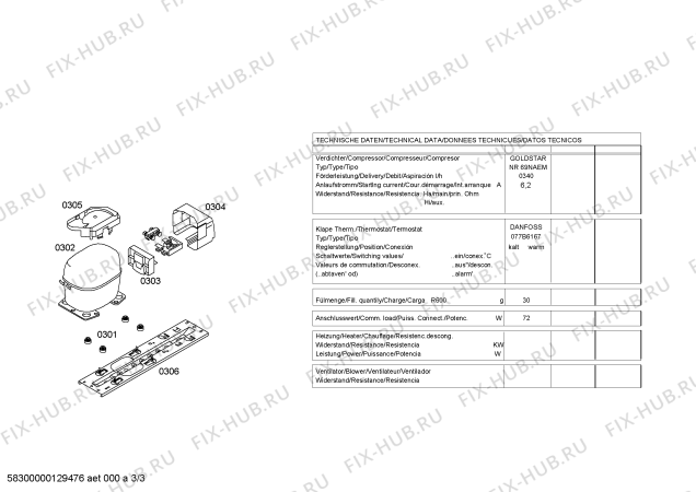 Схема №3 P1KTC1400S с изображением Дверь для холодильной камеры Bosch 00244662