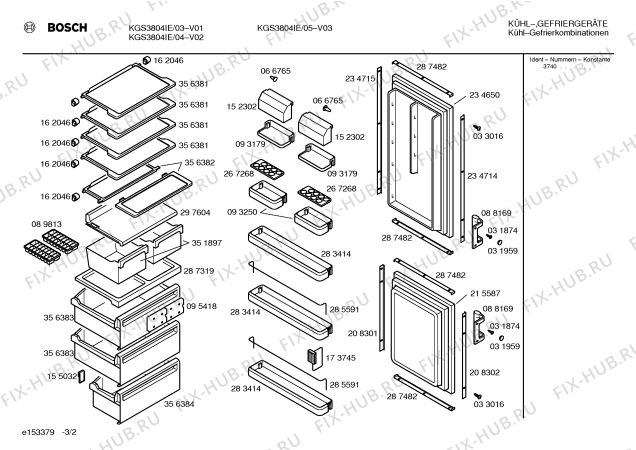 Схема №2 KGS3805IE с изображением Декоративная рамка для холодильной камеры Bosch 00234715
