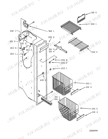 Схема №11 ART 725 с изображением Заглушка для холодильной камеры Whirlpool 481901129563