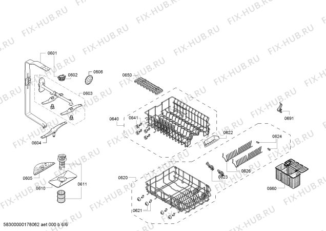 Схема №4 SR55E502EU с изображением Передняя панель для посудомойки Siemens 00707437