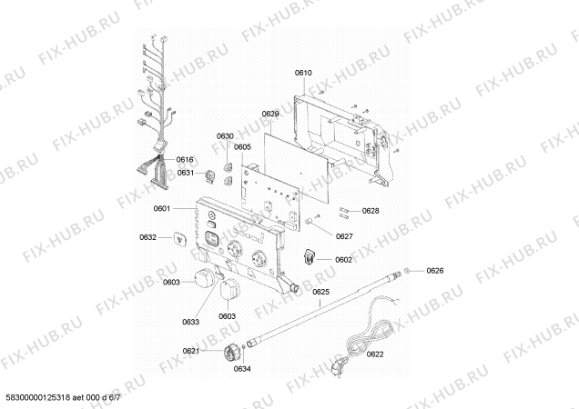 Схема №5 B1RDW2411H с изображением Накладка для водонагревателя Bosch 00614362