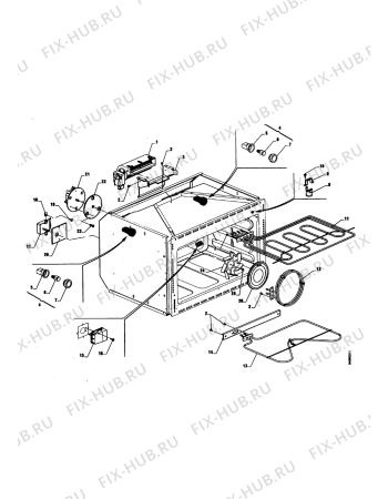 Взрыв-схема комплектующей Electrolux EOB928X - Схема узла Electrical equipment