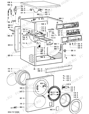 Схема №1 WAK 6751 с изображением Декоративная панель для стиралки Whirlpool 481245214793