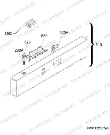 Взрыв-схема посудомоечной машины Electrolux TP1004R5X - Схема узла Command panel 037