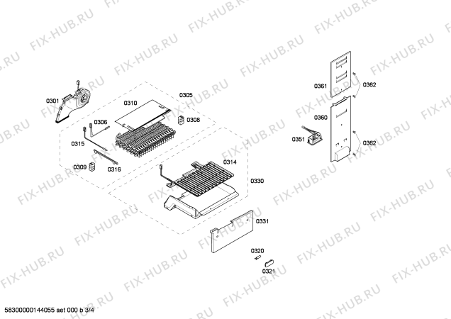 Схема №3 K5870X3 с изображением Клапан для холодильника Bosch 00677350