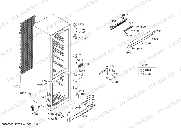 Схема №4 4KF4920A с изображением Дверь для холодильной камеры Bosch 00243647