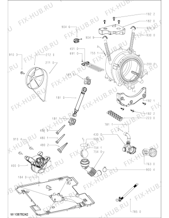 Схема №1 WFW5090GW с изображением Другое для стиралки Whirlpool 481010884881