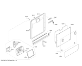 Схема №6 SN64M005EU с изображением Передняя панель для посудомоечной машины Siemens 00705366