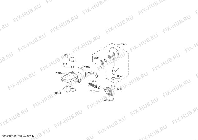 Схема №5 SMV64M20EU, SuperSilence с изображением Краткая инструкция для посудомоечной машины Bosch 00789489