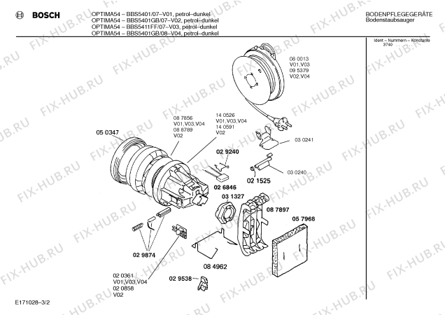 Схема №3 BBS5401 OPTIMA 54 с изображением Кнопка для электропылесоса Bosch 00159933
