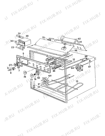 Взрыв-схема плиты (духовки) Electrolux CO1060S1 - Схема узла Electrical equipment